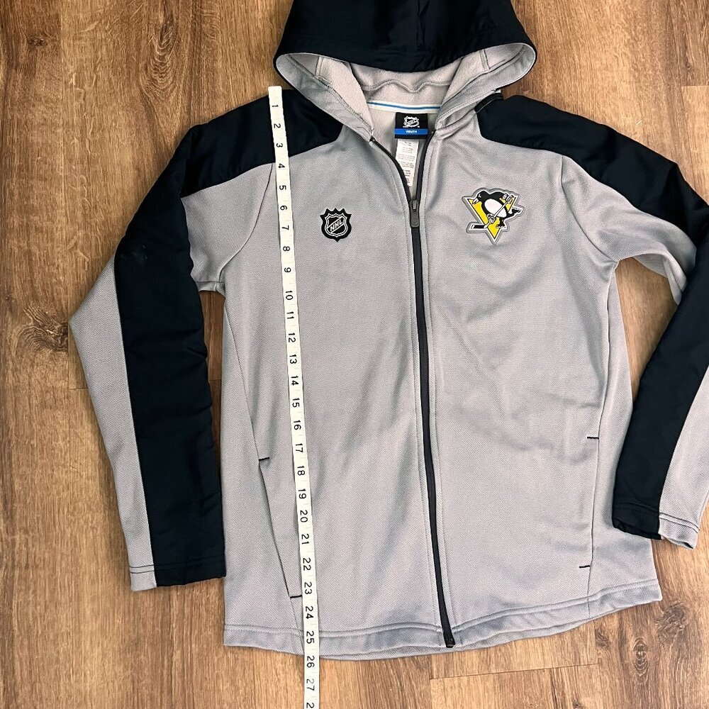 NHL Pittsburg Penguins Hockey Hooded Jacket Youth Size L (14/16) - Picture 6 of 12